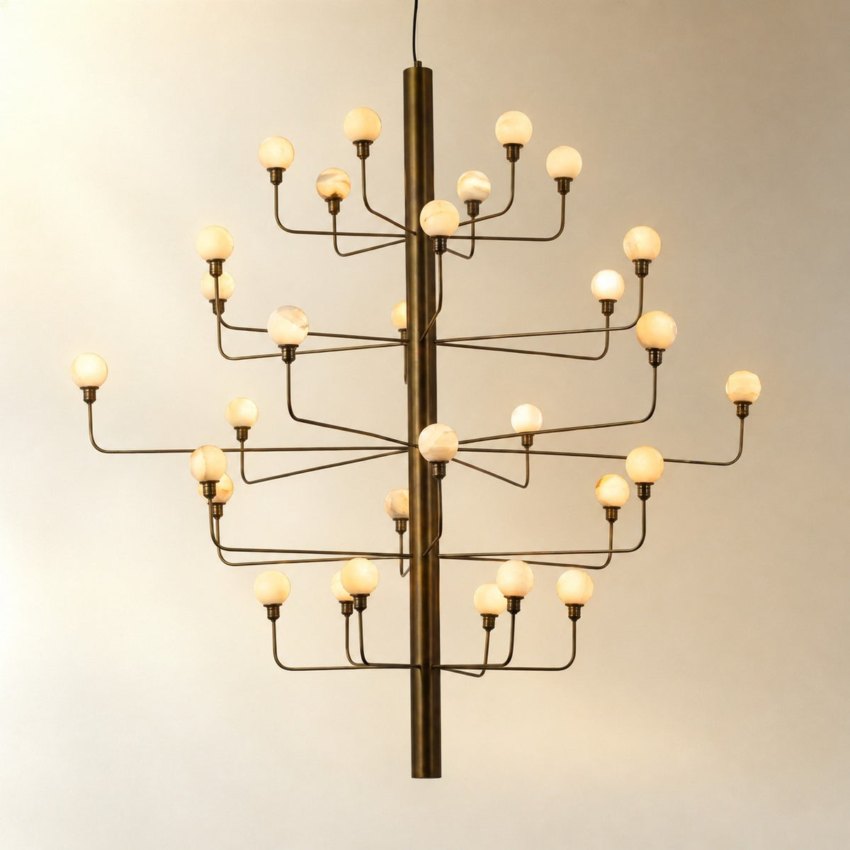 Aelior Alabaster Foyer Large Chandelier
