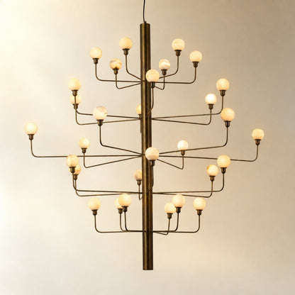 Aelior Alabaster Foyer Large Chandelier