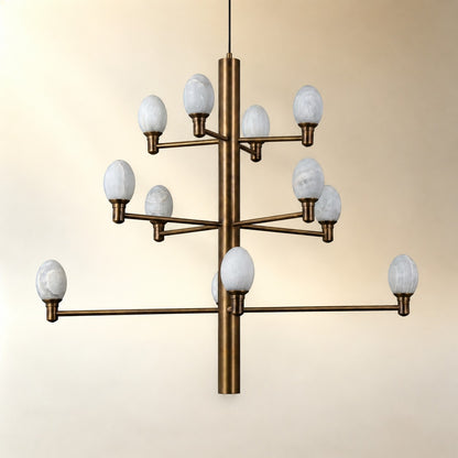 Aelior Brass Living Room Chandelier