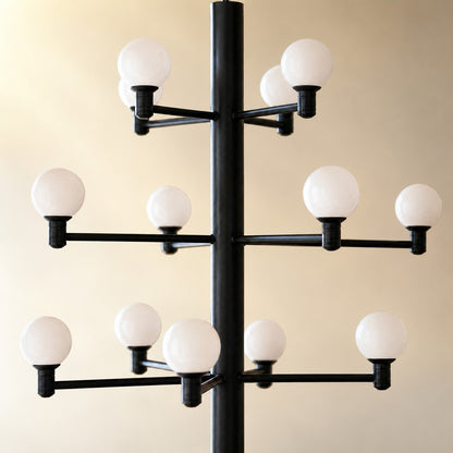 Aelior Globe Black Alabaster Chandelier