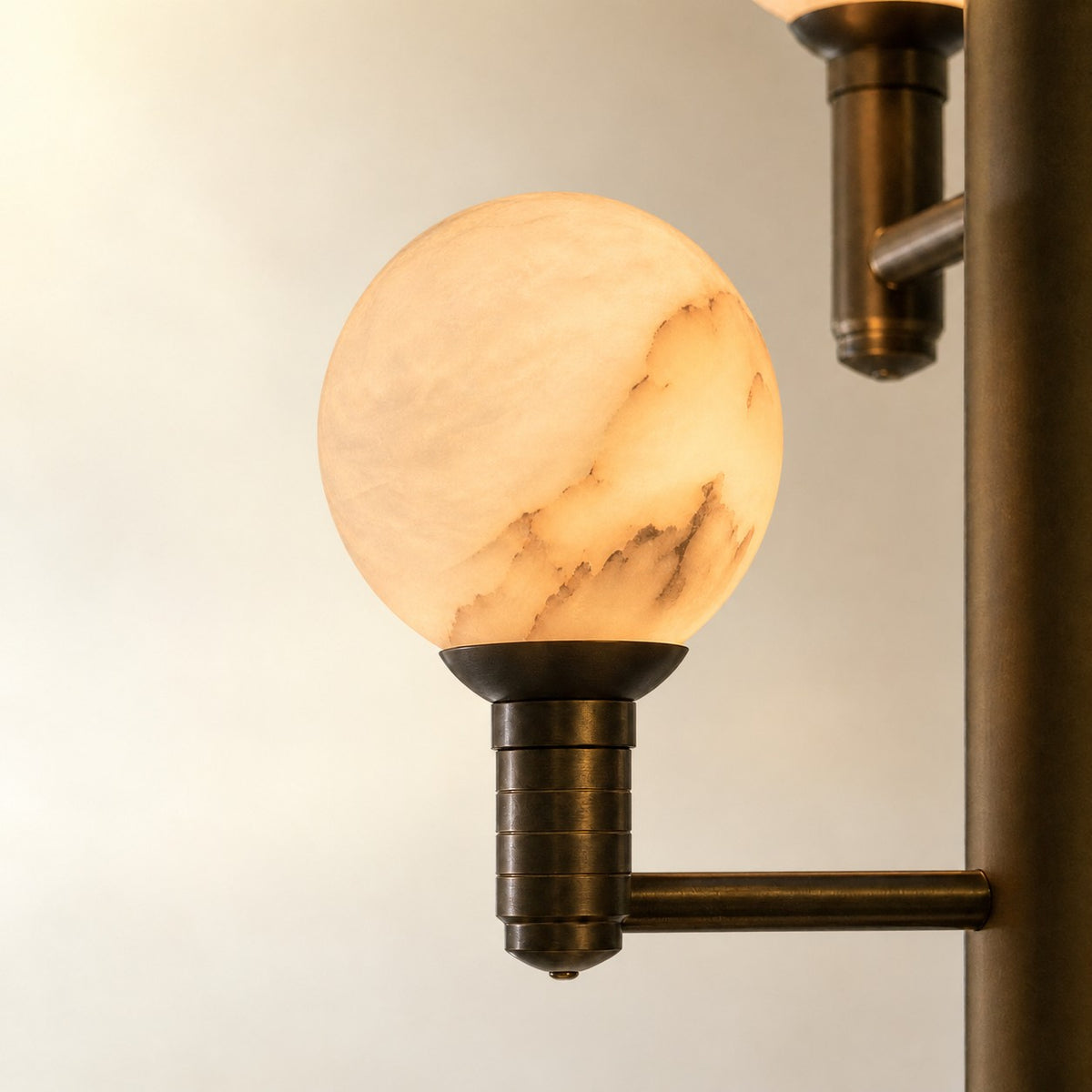 Aelior Modern Large Alabaster Globe Chandelier