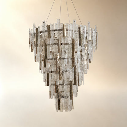Aelor Textured Glass Round Chandelier