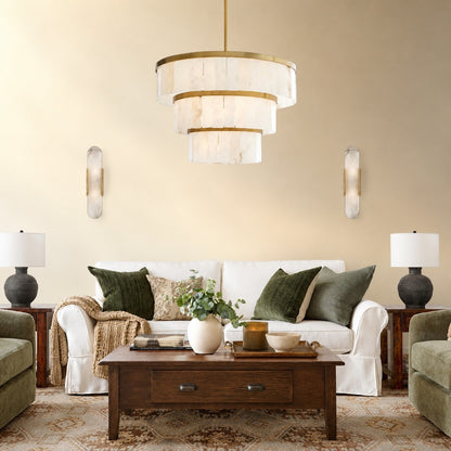 Alabaster 3 Tier Chandelier