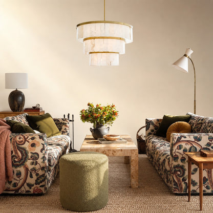 Alabaster 3 Tier Chandelier