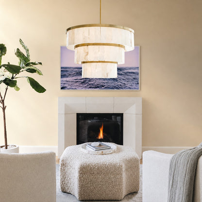 Alabaster 3 Tier Chandelier