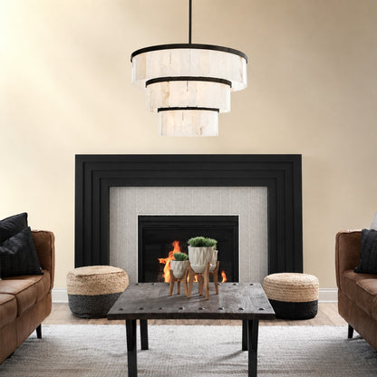 Alabaster 3 Tier Chandelier
