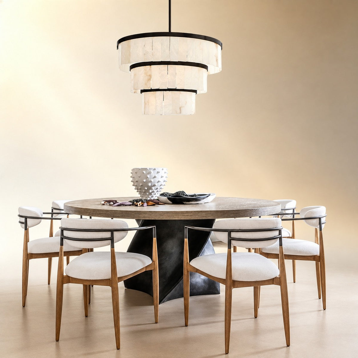 Alabaster 3 Tier Chandelier