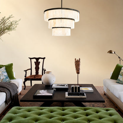 Alabaster 3 Tier Chandelier