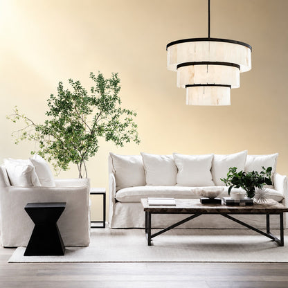 Alabaster 3 Tier Chandelier