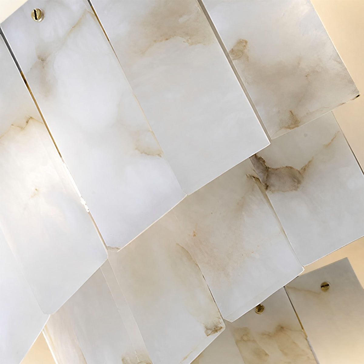 Alabaster Chandelier – Elegant Brass & White Alabaster Light Fixture