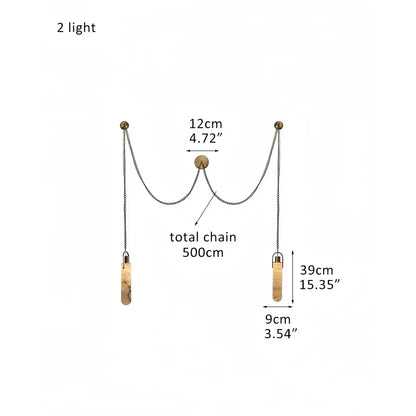 Alabaster Flint 1/2/3/5/7/9/12/15 - Light LED Multi - Drop Pendant - 2 lightsBlushlighting