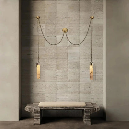 Alabaster Flint 1/2/3/5/7/9/12/15 - Light LED Multi - Drop Pendant - 2 lightsBlushlighting