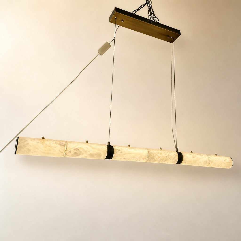 Alabaster Magnificence Art Linear Chandelier