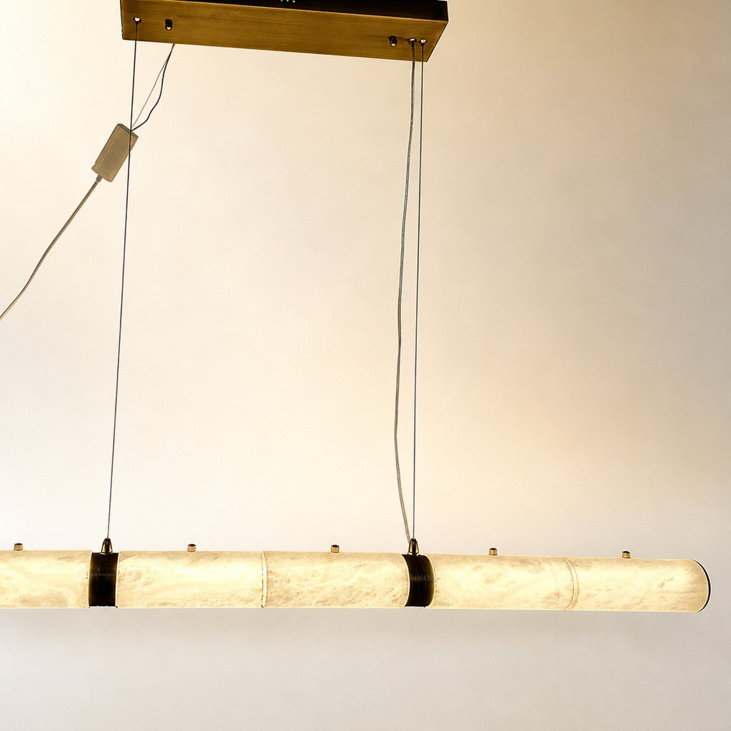 Alabaster Magnificence Art Linear Chandelier