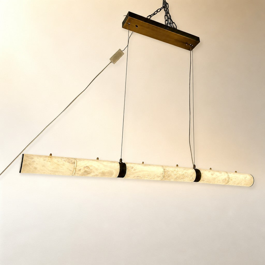Alabaster Magnificence Art Linear Chandelier