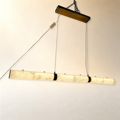 Alabaster Magnificence Art Linear Chandelier
