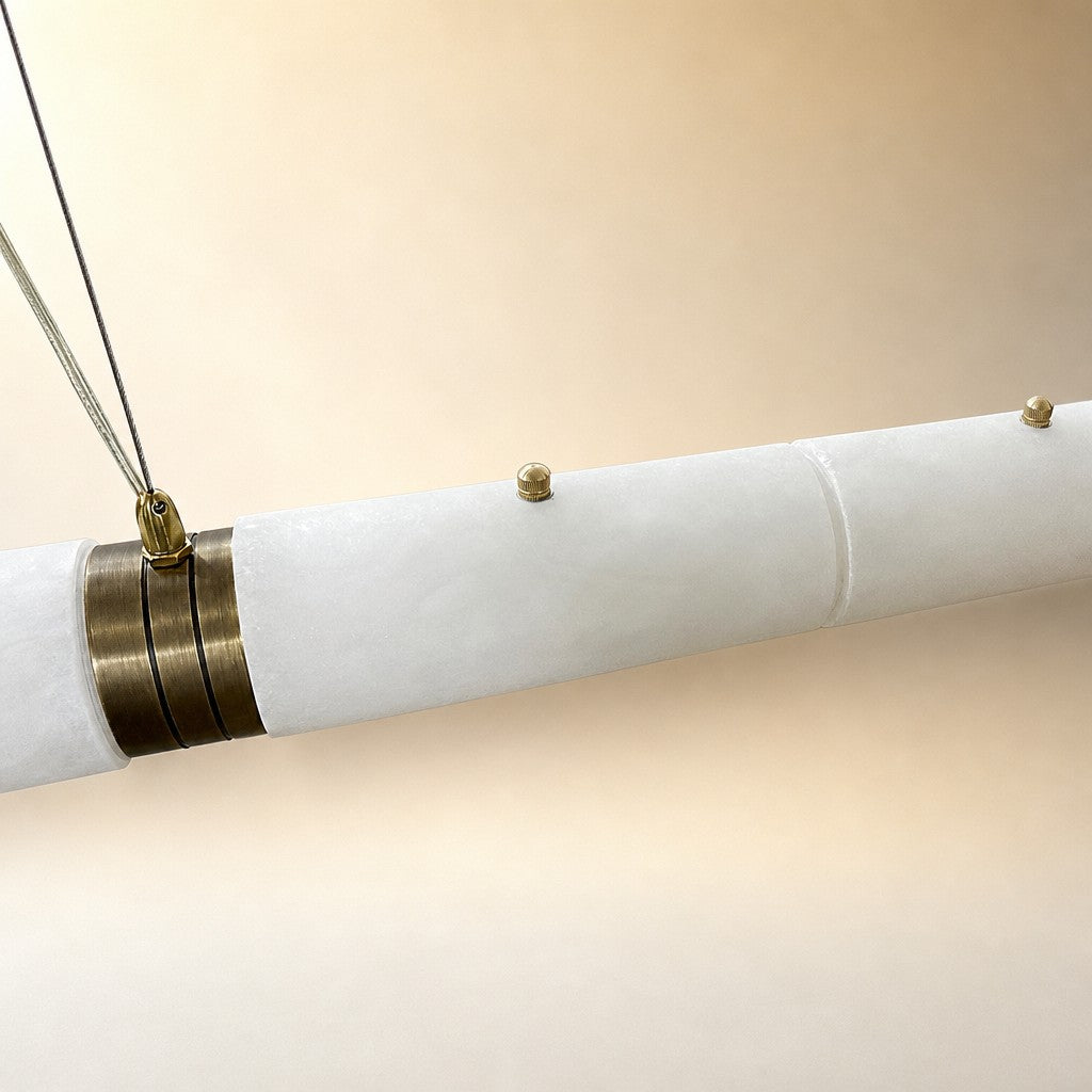 Alabaster Magnificence Art Linear Chandelier