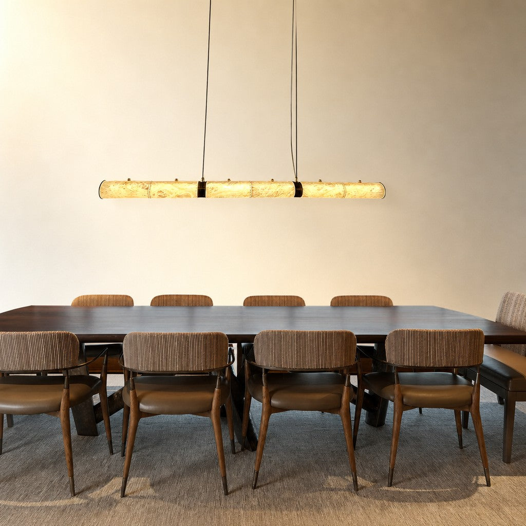 Alabaster Magnificence Art Linear Chandelier