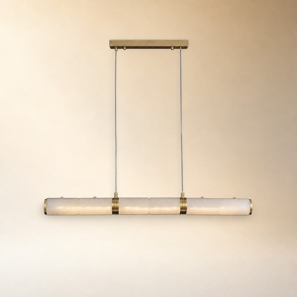Alabaster Magnificence Art Linear Chandelier