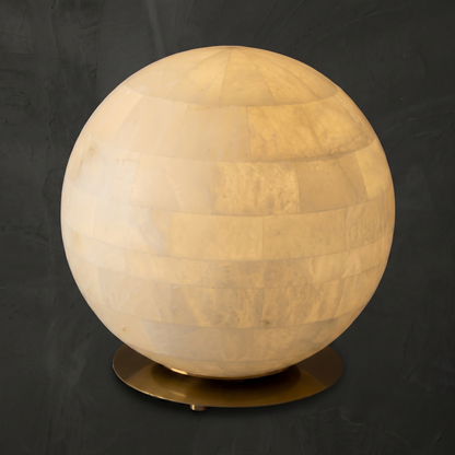 Alabaster Sphere Table Lamp