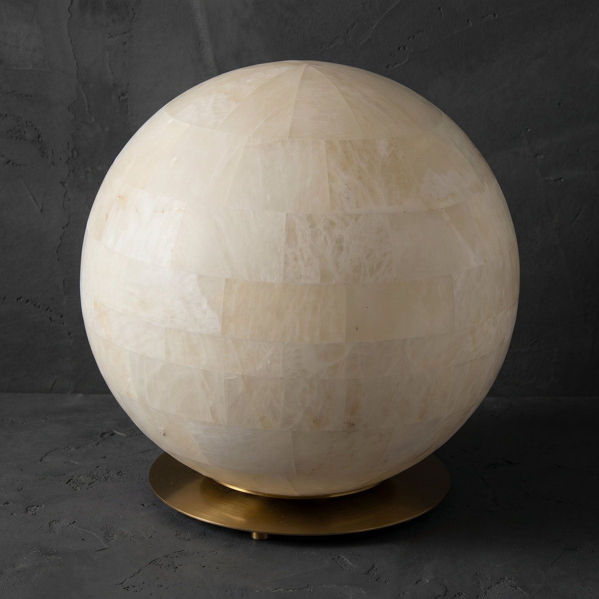Alabaster Sphere Table Lamp