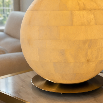 Alabaster Sphere Table Lamp