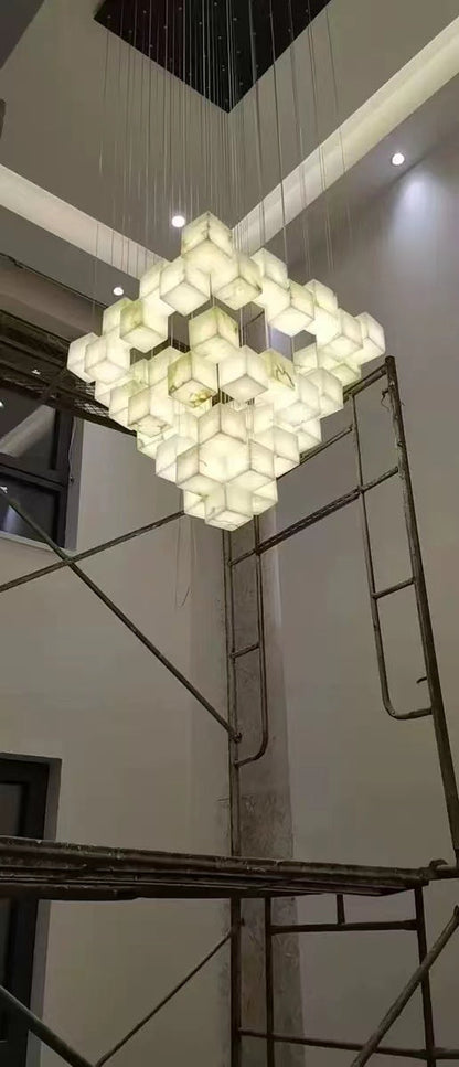 Culoud Alabaster Cubic Pendant