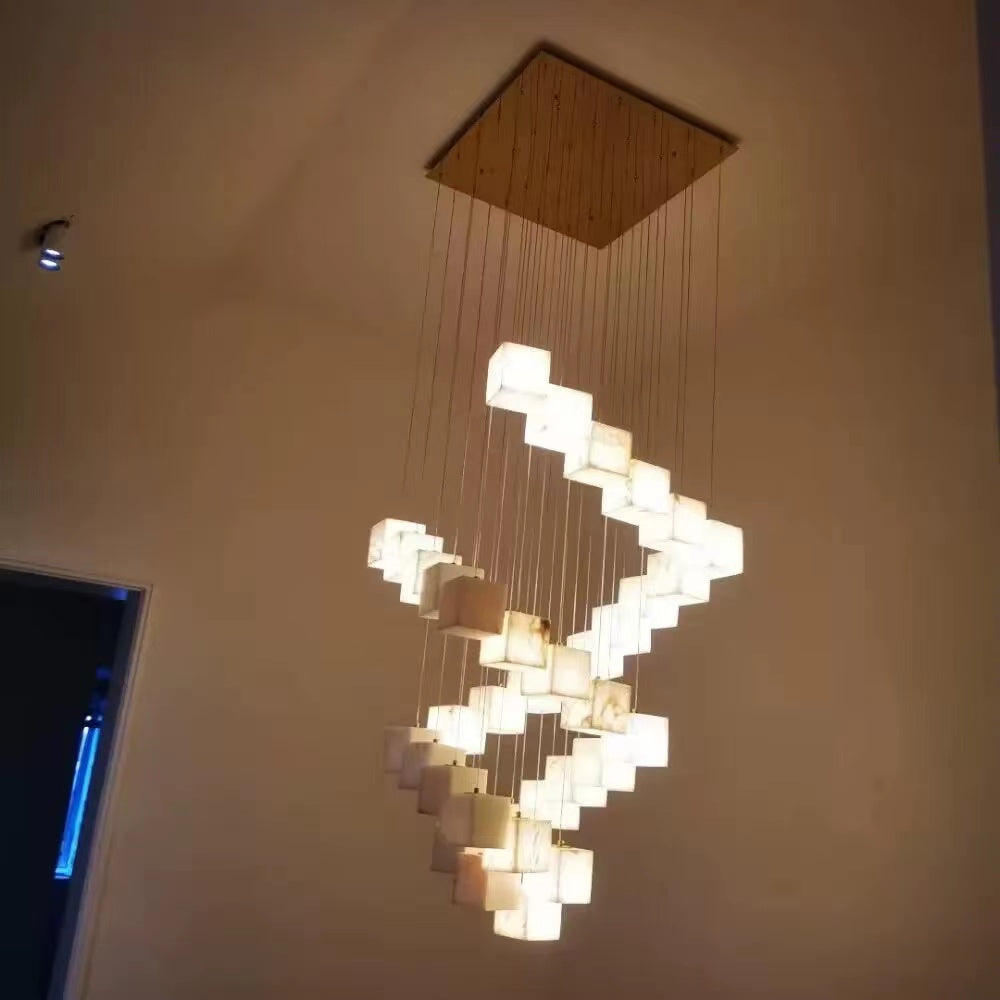 Culoud Alabaster Cubic Pendant