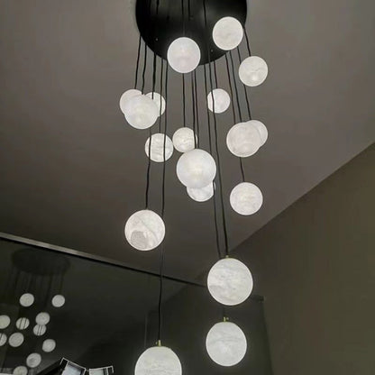 Alabaster Global Wavy Chandelier