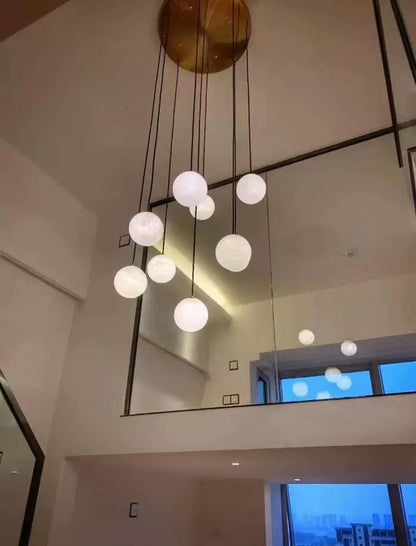 Alabaster Global Wavy Chandelier