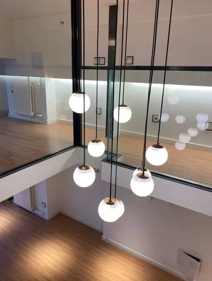 Alabaster Global Wavy Chandelier
