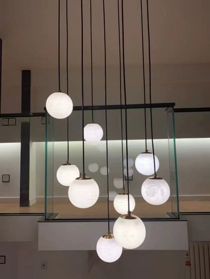 Alabaster Global Wavy Chandelier