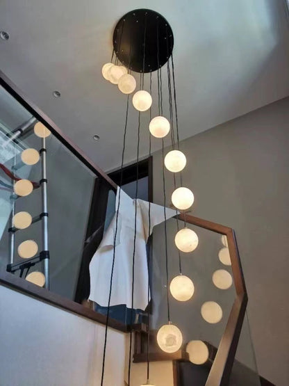 Alabaster Global Wavy Chandelier