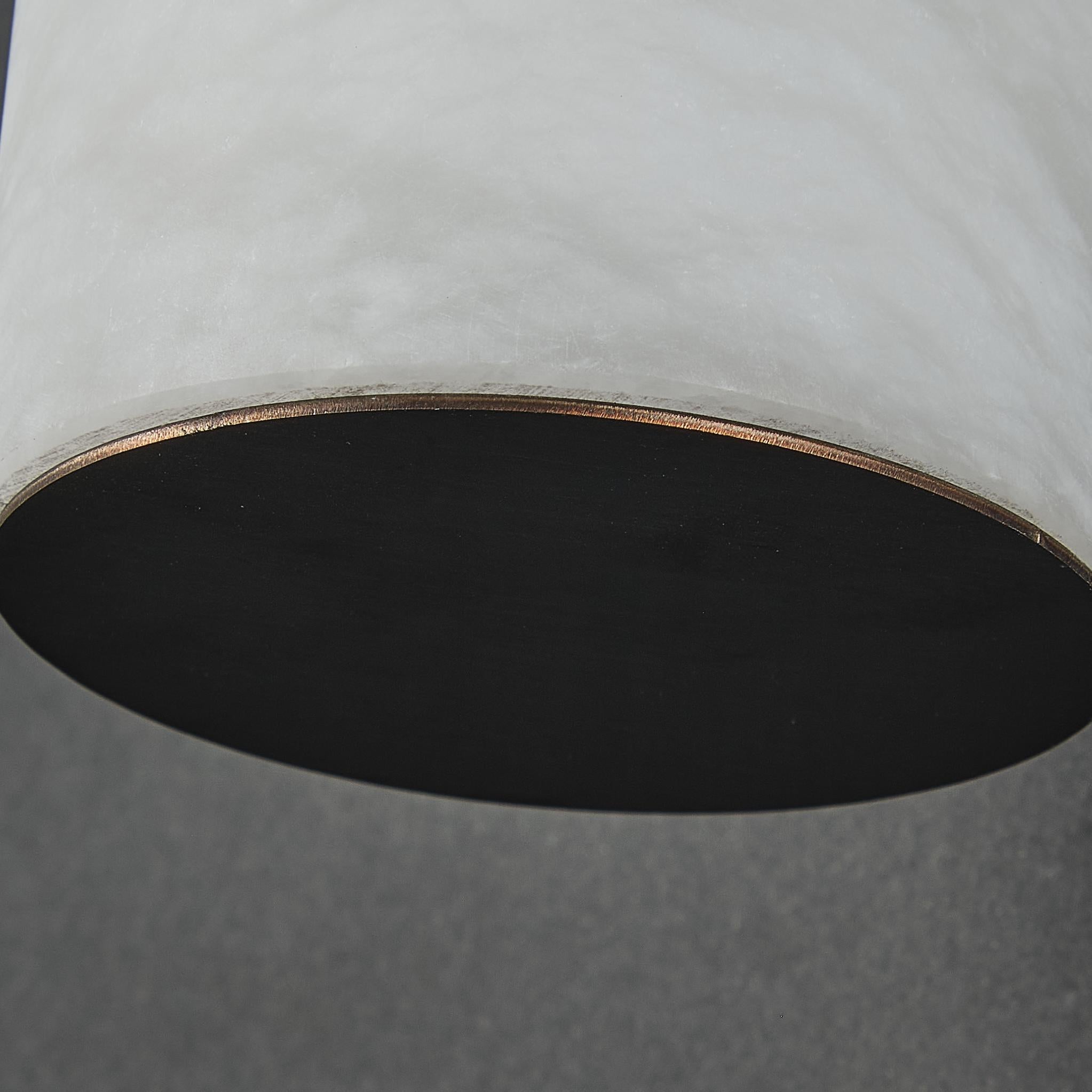 Solid Alabaster Grand Sconce