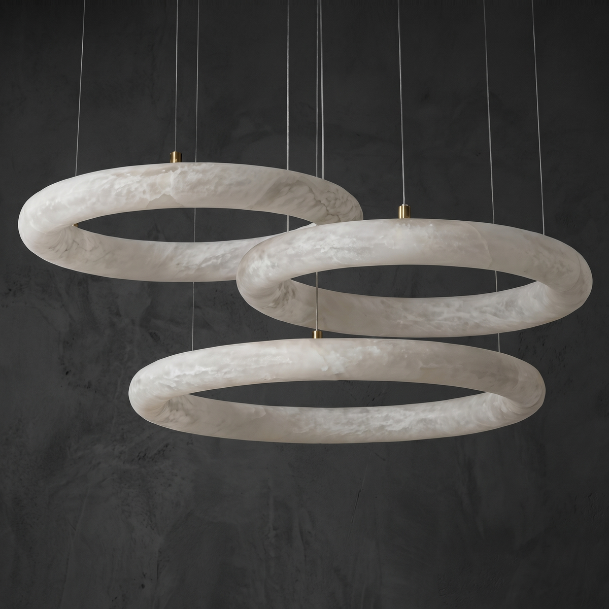 Kelen Modern Alabaster Ring Chandelier