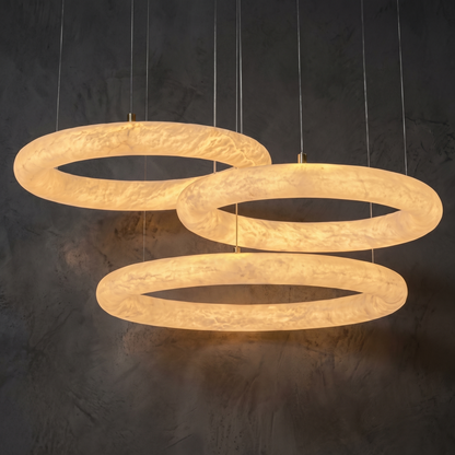 Kelen Modern Alabaster Ring Chandelier