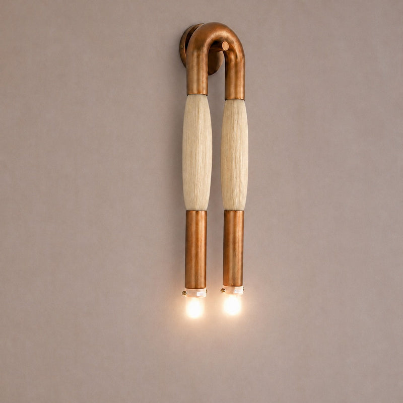 Antonia Horsehair Double Head Sconce