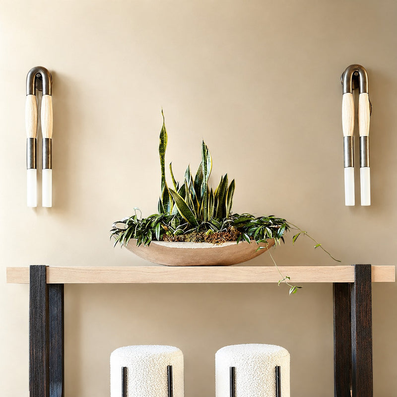 Antonia Horsehair Double Head Sconce