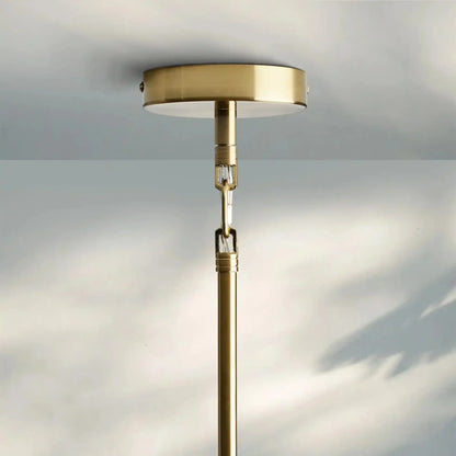 Apollo Round Midcentury Modern Starburst Chandelier in Antiqued Finishes