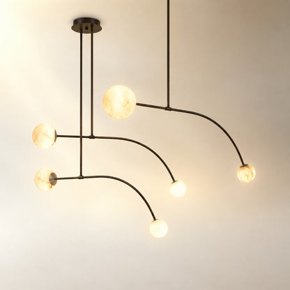 Arc Orb Alabaster Pendant Light