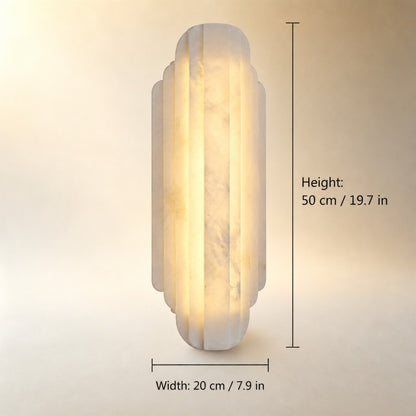Arcelis Spanish Alabaster Art Deco Wall Sconce