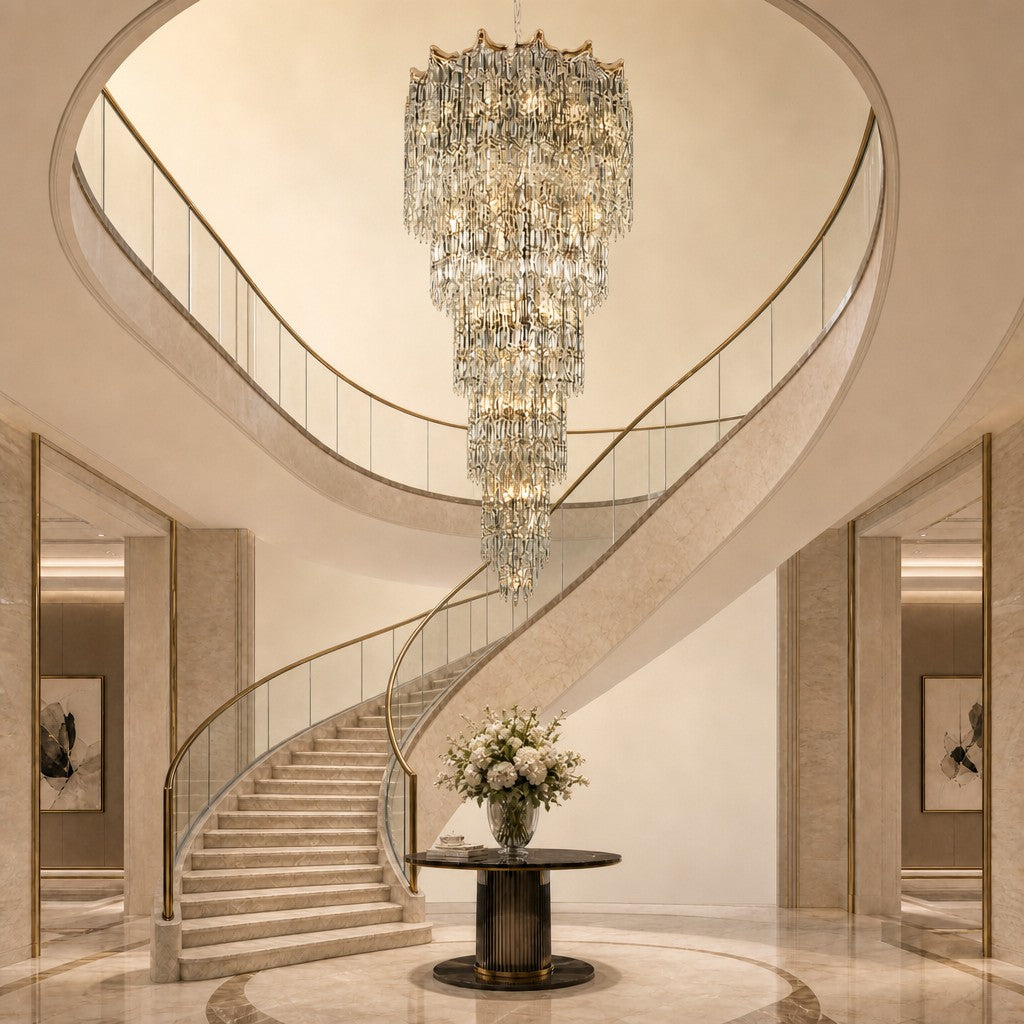 Aria Crystal Halo Chandelier