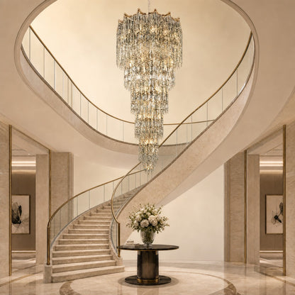 Aria Crystal Halo Chandelier