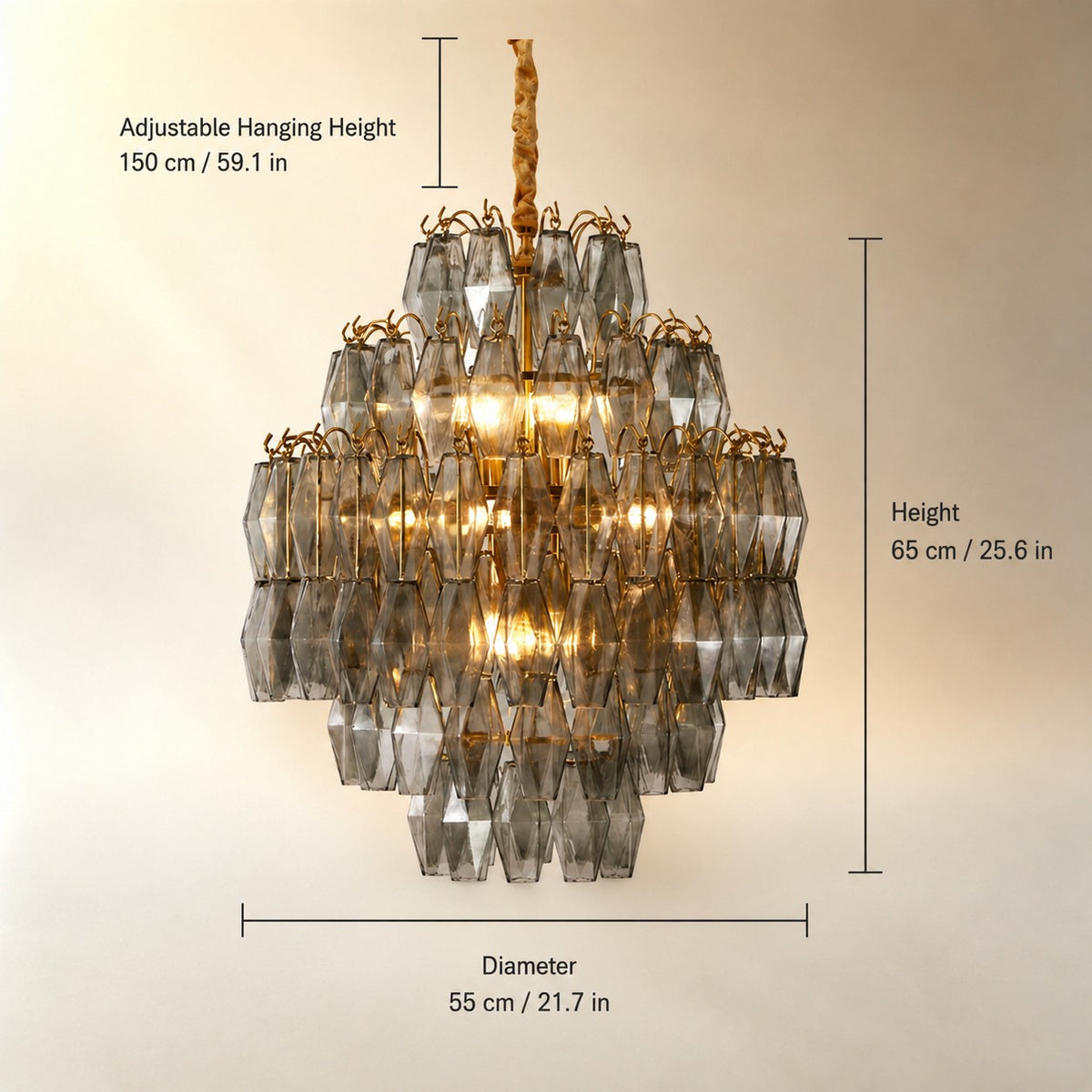 Artisan Murano Style Virelle Cascade