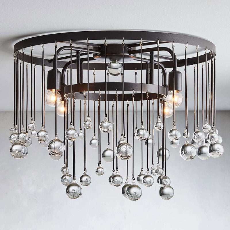 Aubrey Crystal Ball Flush mount