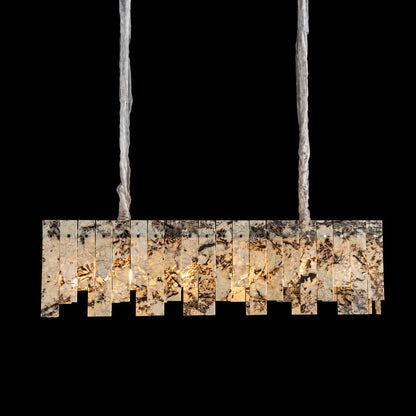 Modern Snowcrest White Luxury stone Linear Chandelier