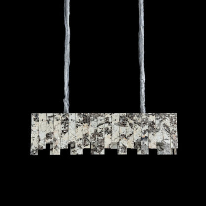 Modern Snowcrest White Luxury stone Linear Chandelier