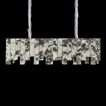Modern Snowcrest White Luxury stone Linear Chandelier
