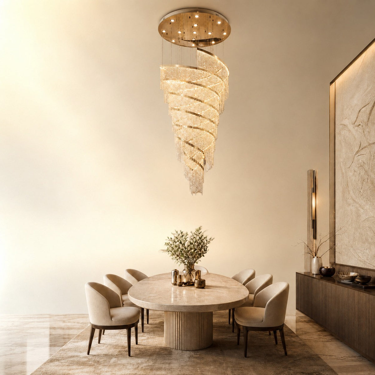 Bacca Crystal Halo Chandelier
