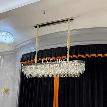 Elegant Clover Malachite Crystal Chandelier Series